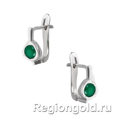 Серьги 925 пробы с агатами - Ювелирный магазин Регионголд