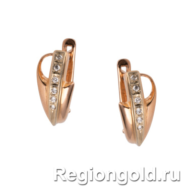 Серьги из золота с бриллиантами - Ювелирный магазин Регионголд